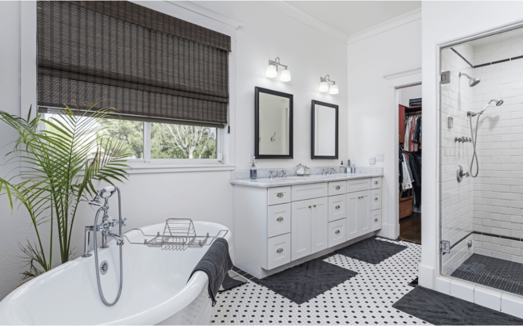 Bathroom renovation including relocated plumbing fixtures requiring permit approval